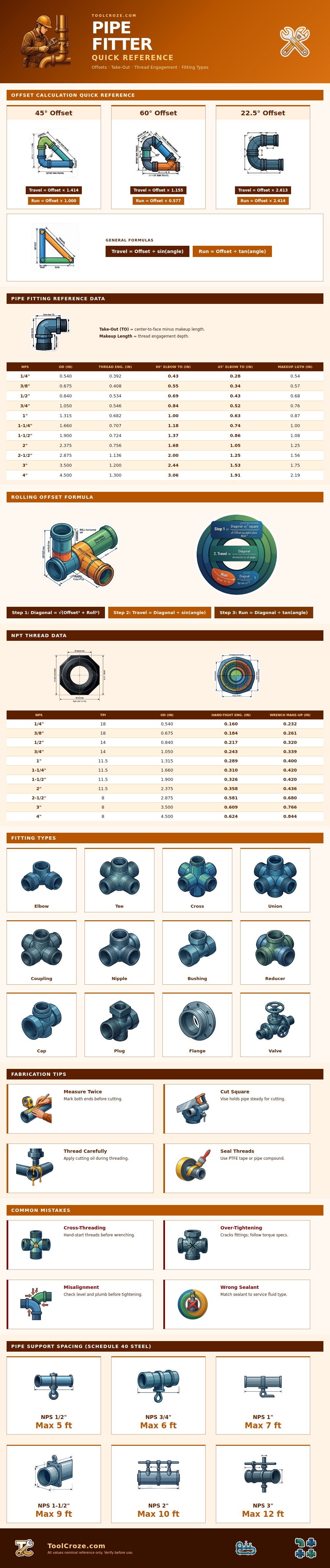 Pipe Fitter Chart