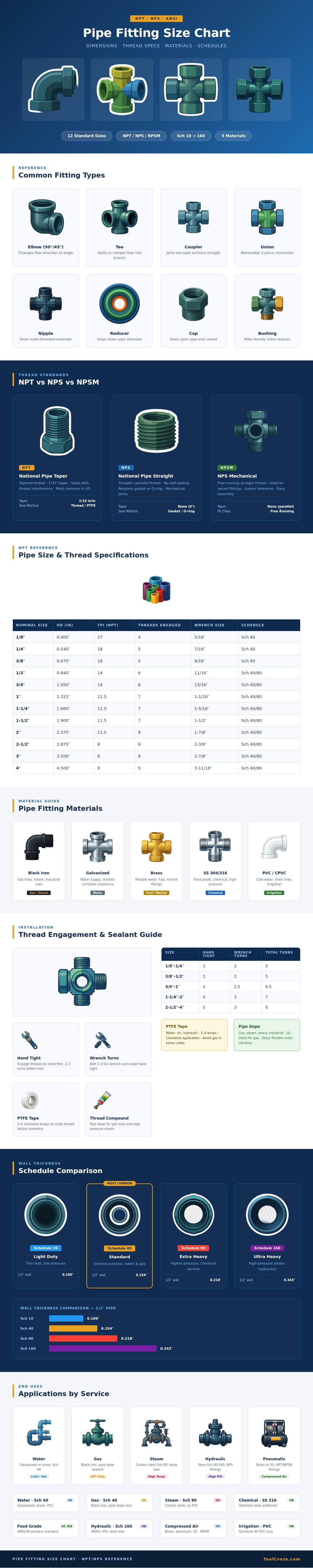 Pipe Fitting Size Chart