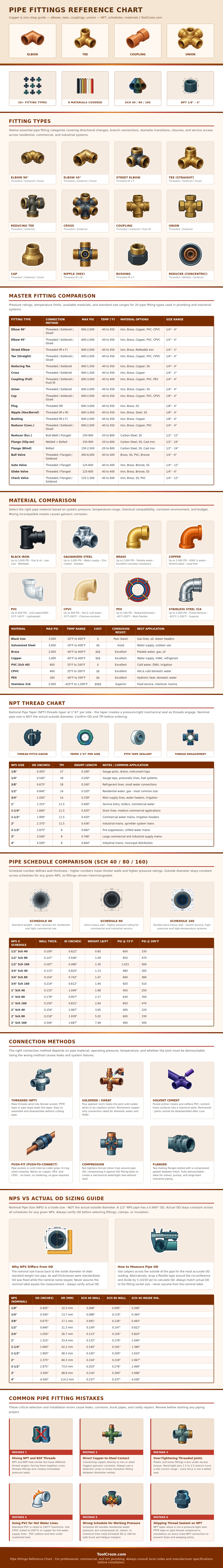Pipe Fittings Chart