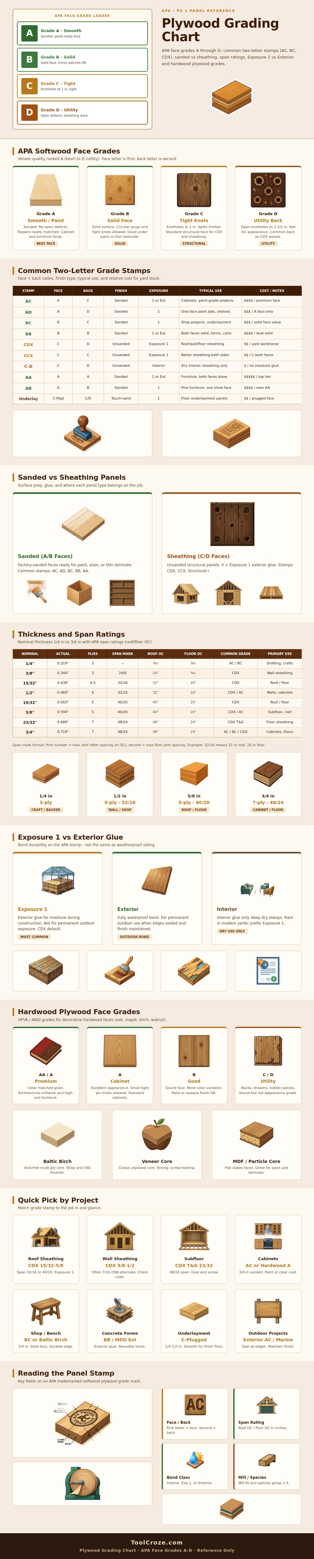 Plywood Grading Chart
