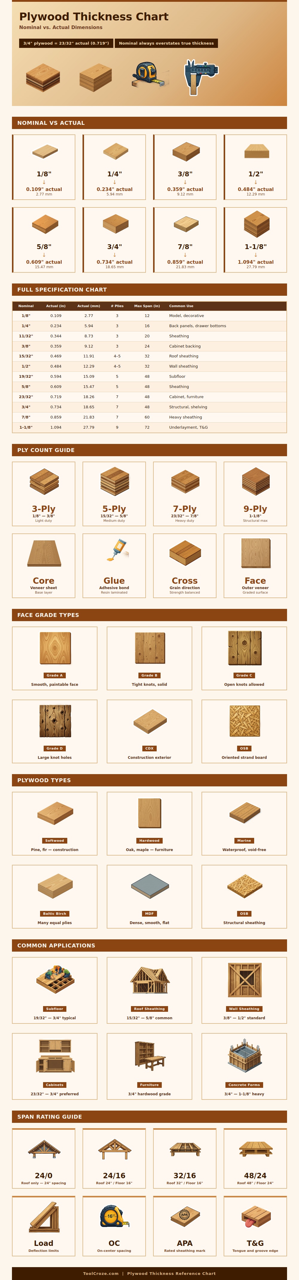 Plywood Thickness Chart