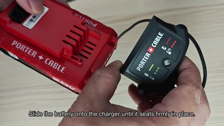 Porter-Cable battery ready to charge Porter-Cable battery ready to charge