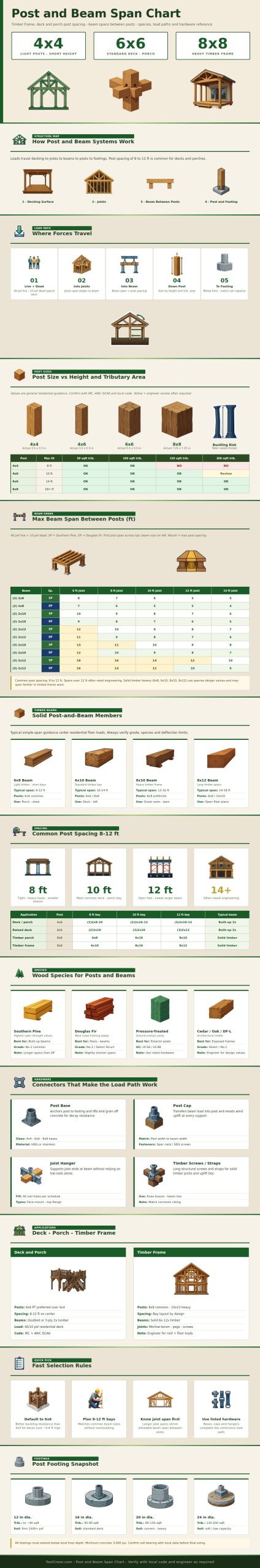 Post And Beam Span Chart