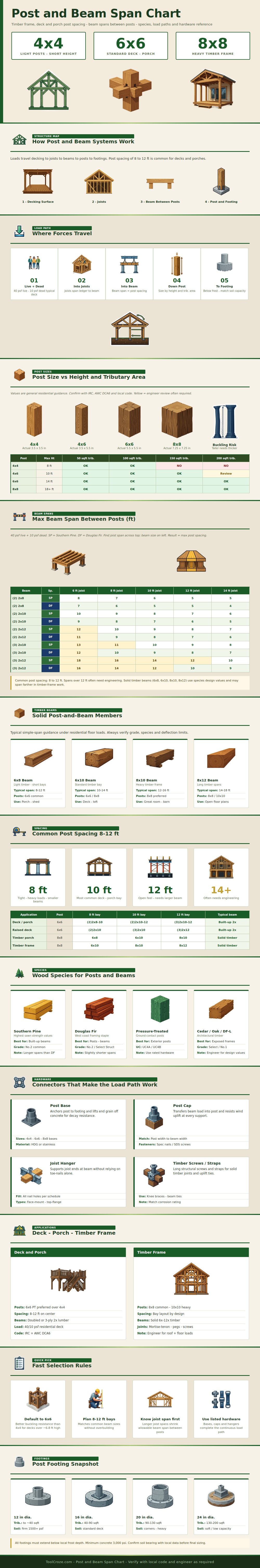 Post And Beam Span Chart
