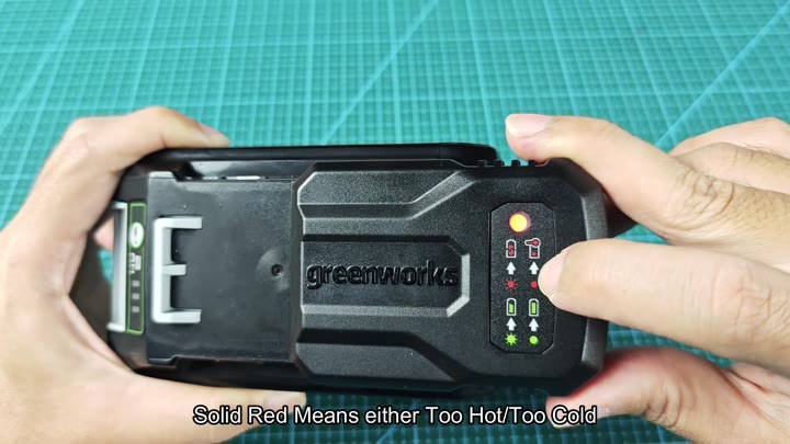 Press button to check battery status