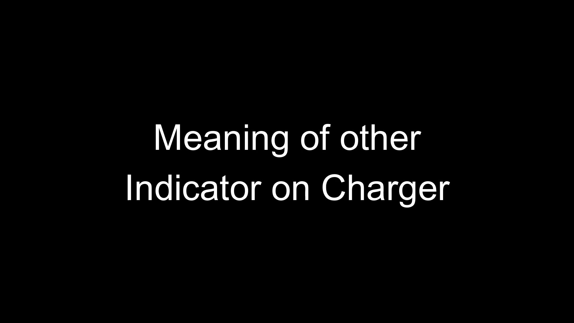 Red indicator light on charger unit Red indicator light on charger unit