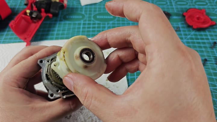 Removing beige gear housing casing