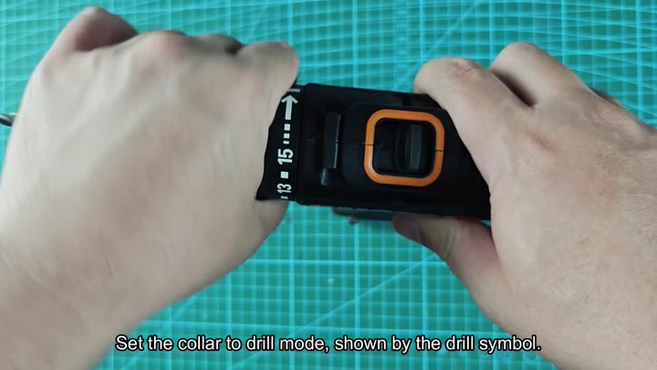 Setting collar to drill mode Setting collar to drill mode