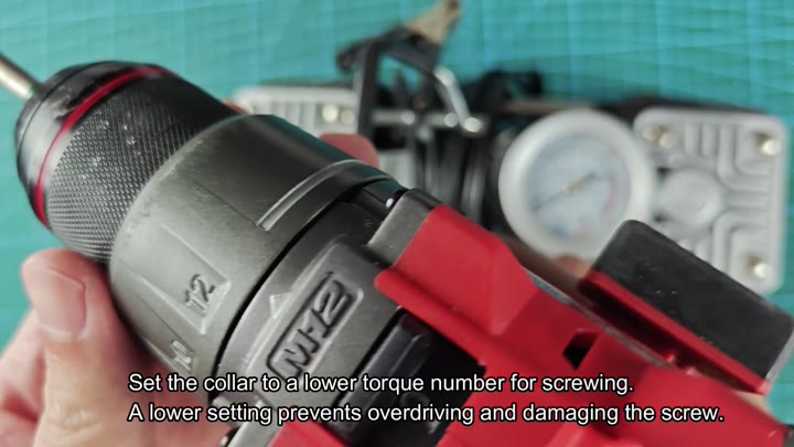 Setting lower torque for screwing Setting lower torque for screwing