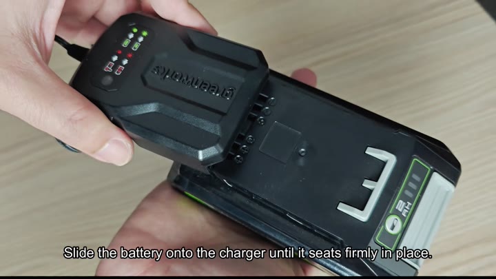 Slide 24V battery into charger