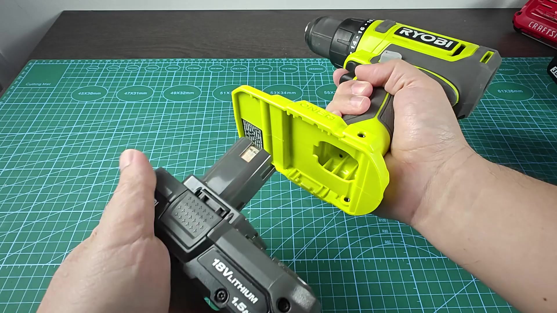 Slide charged battery back into tool Slide charged battery back into tool
