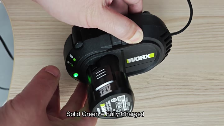 Solid green light means fully charged