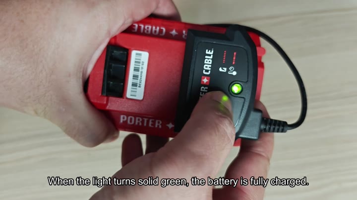 Solid green light means fully charged Solid green light means fully charged