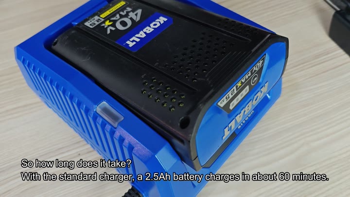 Standard charger takes about one hour