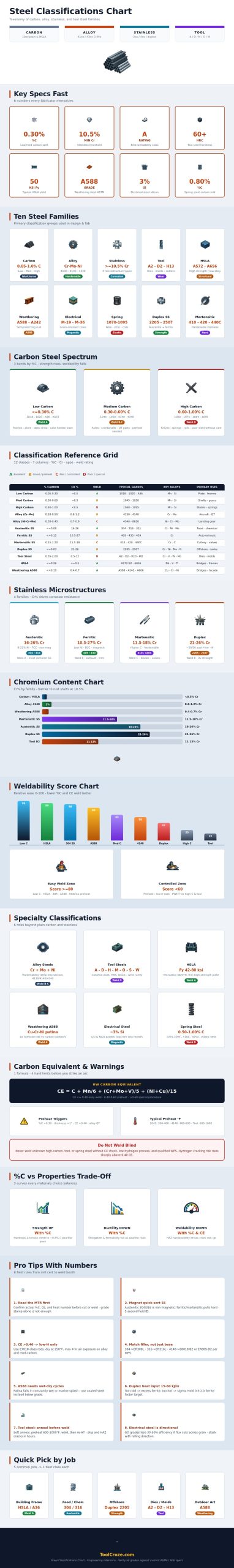Steel Classifications Chart