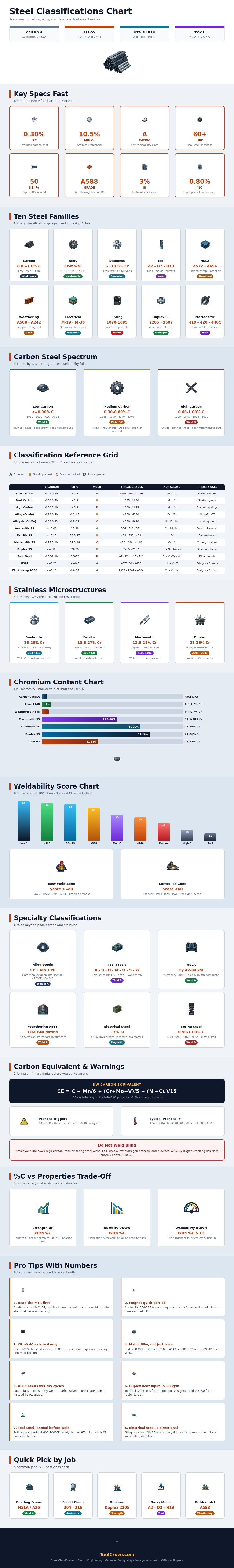 Steel Classifications Chart