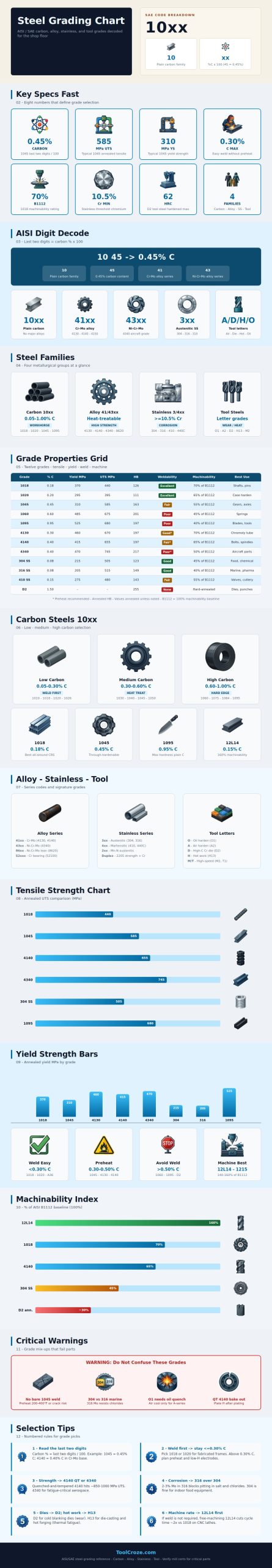 Steel Grading Chart