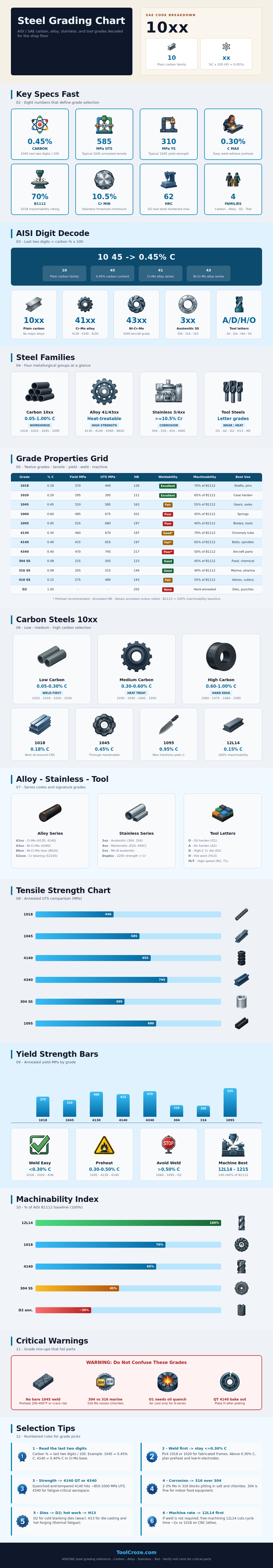 Steel Grading Chart