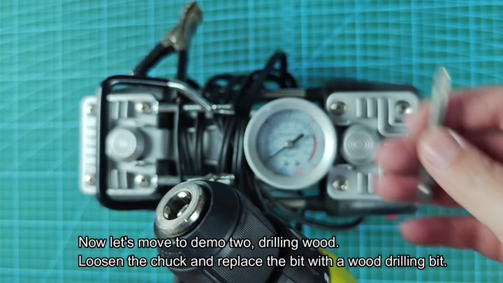 Swap bits for drilling wood demo