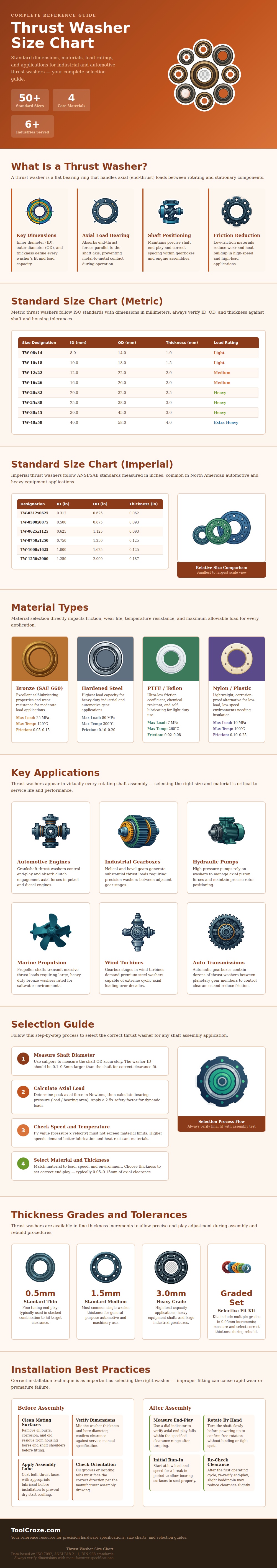 Thrust Washer Size Chart