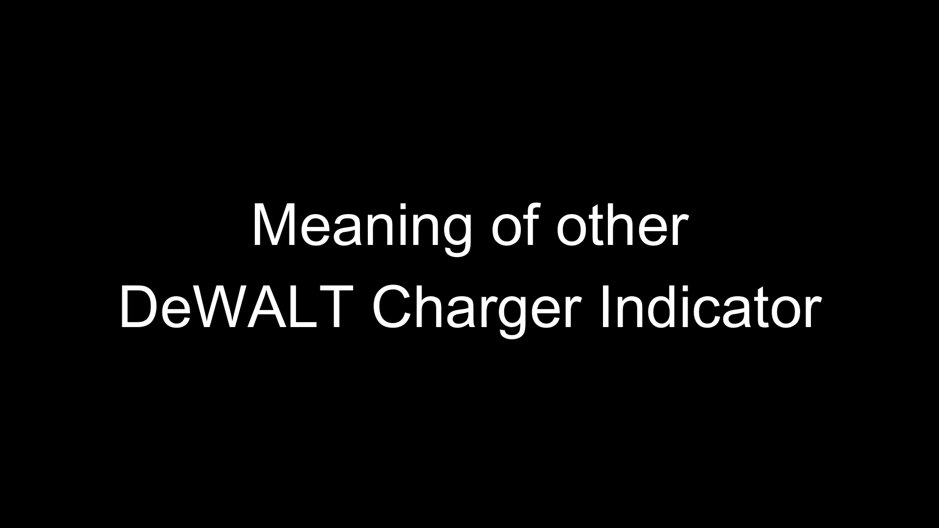 Title card for charger indicator meanings Title card for charger indicator meanings