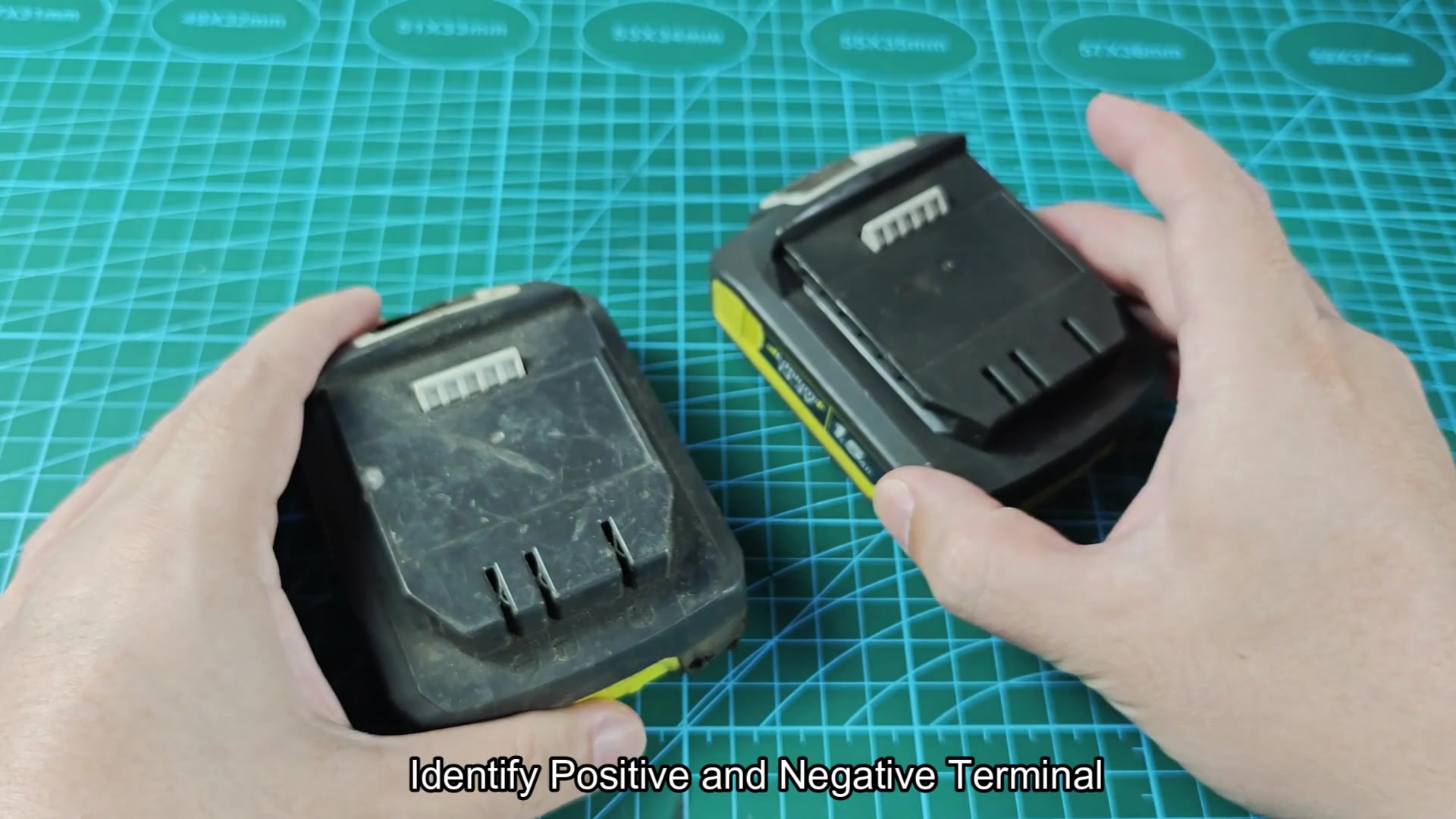Two batteries placed side by side Two batteries placed side by side