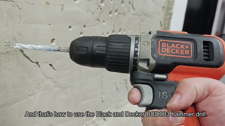 Using Black and Decker hammer drill Using Black and Decker hammer drill