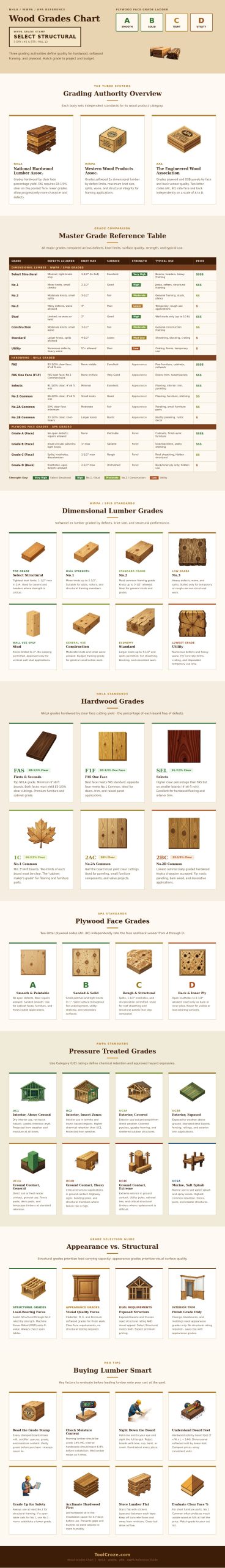 Wood Grades Chart