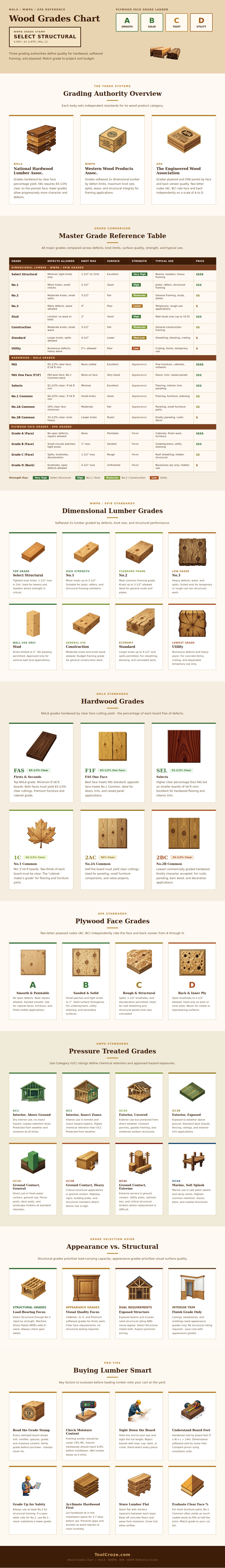 Wood Grades Chart