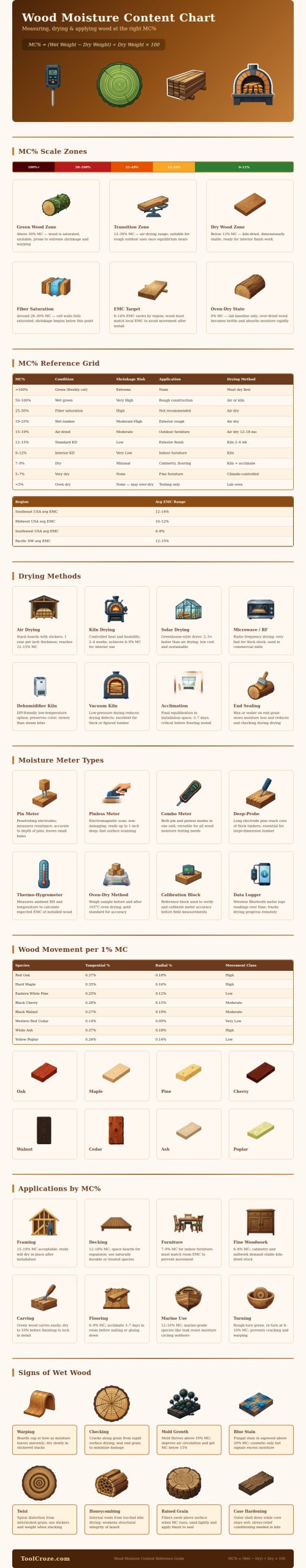 Wood Moisture Content Chart