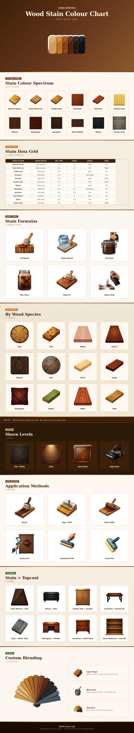 Wood Stain Colour Chart
