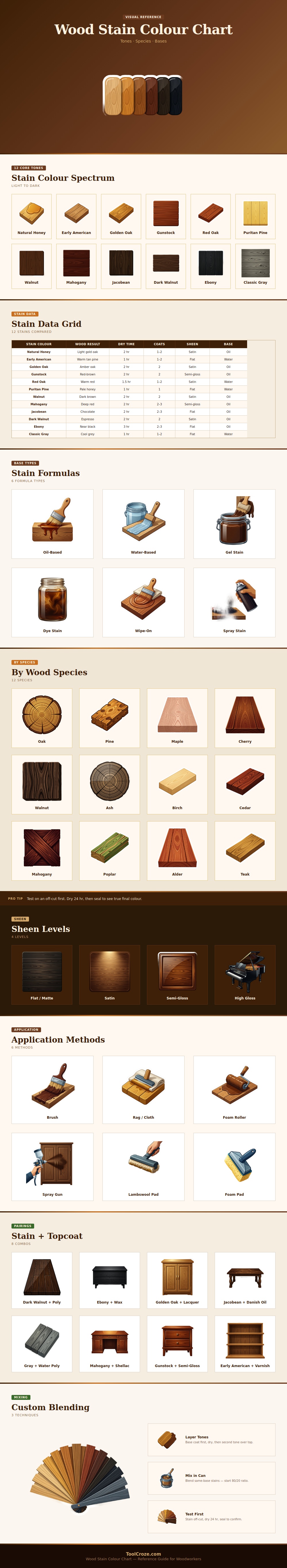 Wood Stain Colour Chart
