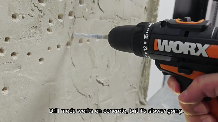 Worx drill boring into concrete Worx drill boring into concrete