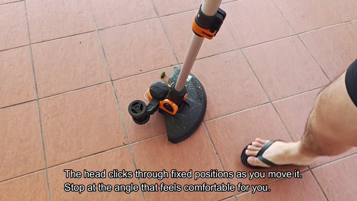 Adjust head angle for comfort Adjust head angle for comfort
