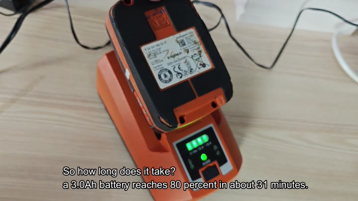 Battery charging progress on display Battery charging progress on display
