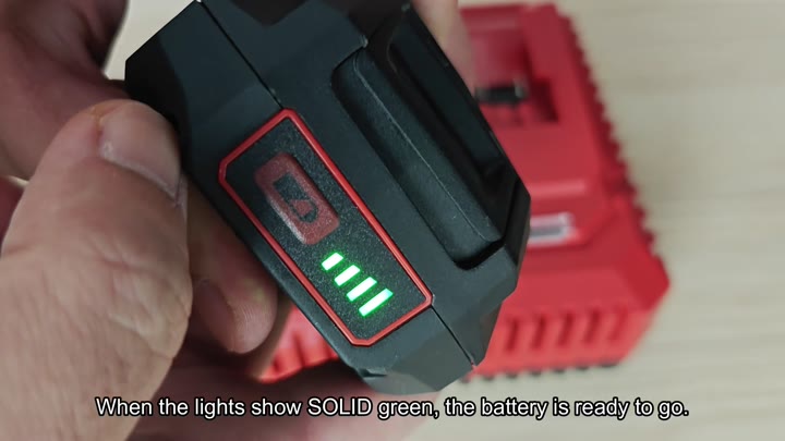 Battery display shows full charge Battery display shows full charge