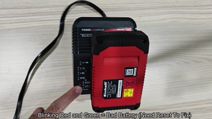 Blinking lights indicate bad battery