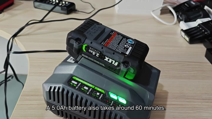 Charger shows status for larger battery Charger shows status for larger battery