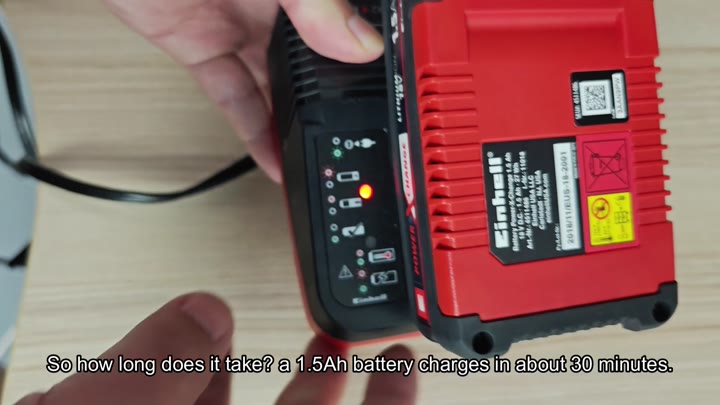 Charging time for 1.5Ah battery