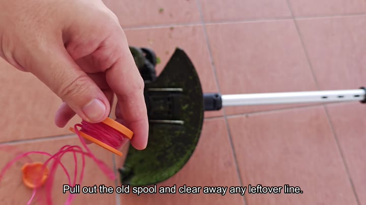 Clear leftover line from spool Clear leftover line from spool