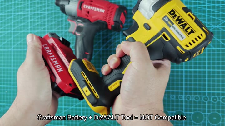 Craftsman battery does not fit DeWalt drill Craftsman battery does not fit DeWalt drill
