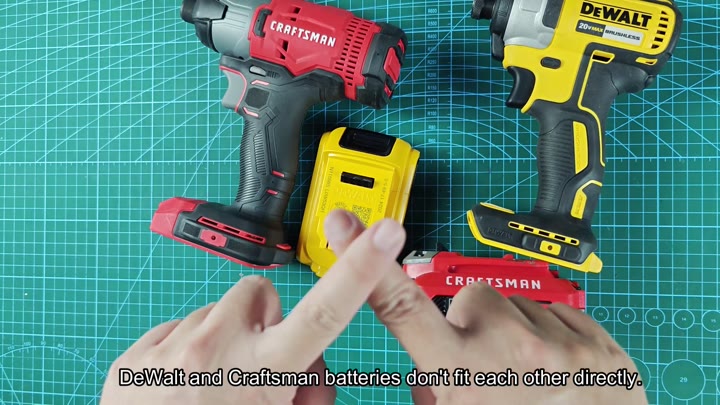 DeWalt and Craftsman batteries shown as incompatible DeWalt and Craftsman batteries shown as incompatible