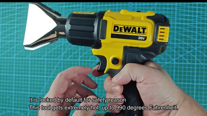 DEWALT heat gun nozzle safety warning DEWALT heat gun nozzle safety warning