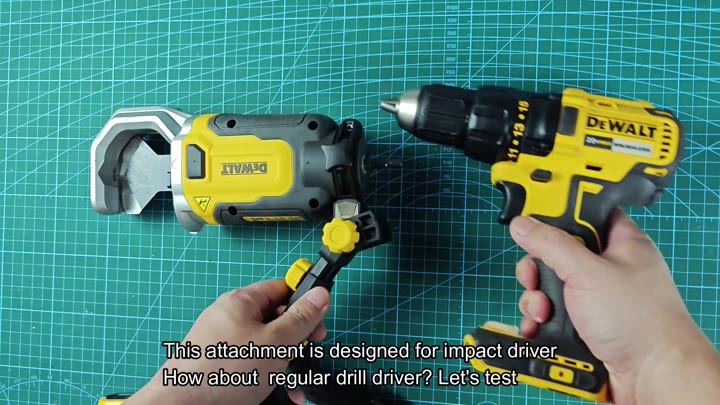 Drill driver with pipe wrench attachment Drill driver with pipe wrench attachment