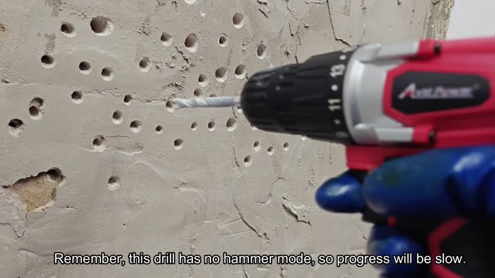 Drilling into concrete wall without hammer Drilling into concrete wall without hammer