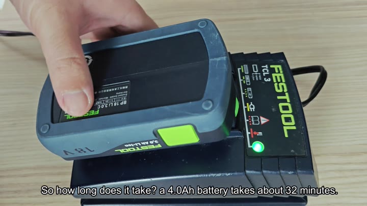 Festool BP 18 Li battery on TCU 3 charger Festool BP 18 Li battery on TCU 3 charger