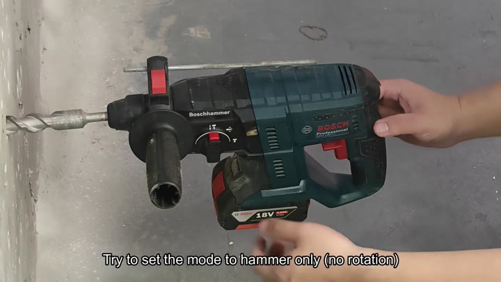 Freeing a Hammer Drill Bit Stuck in Concrete