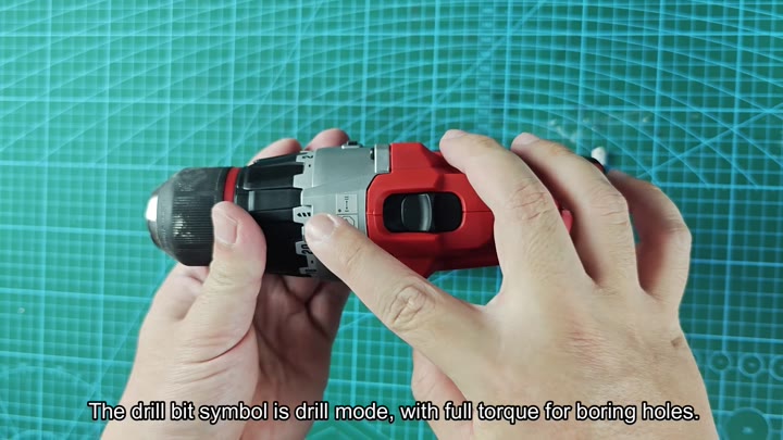 Mode selector dial set to drill mode Mode selector dial set to drill mode