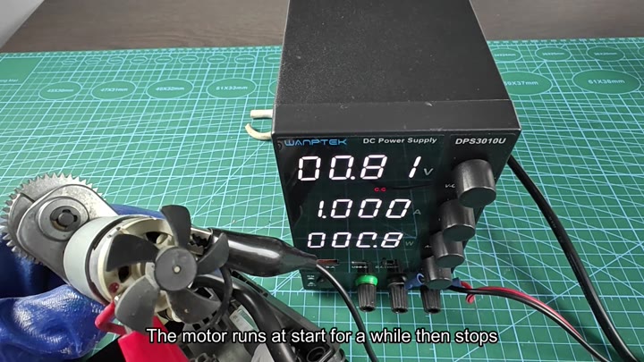 Motor stalls after initial startup spin Motor stalls after initial startup spin