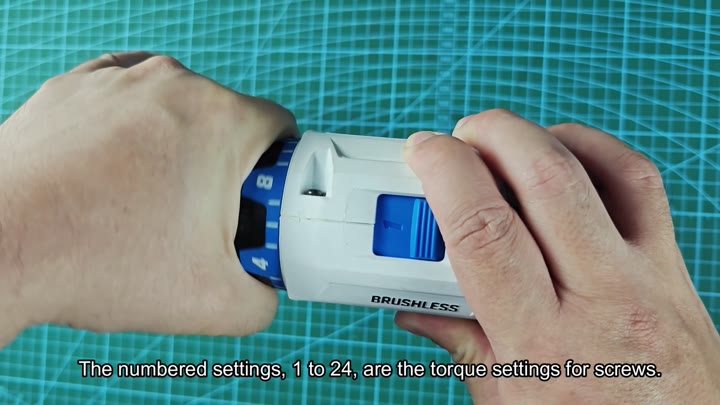 Numbered torque settings for driving screws Numbered torque settings for driving screws